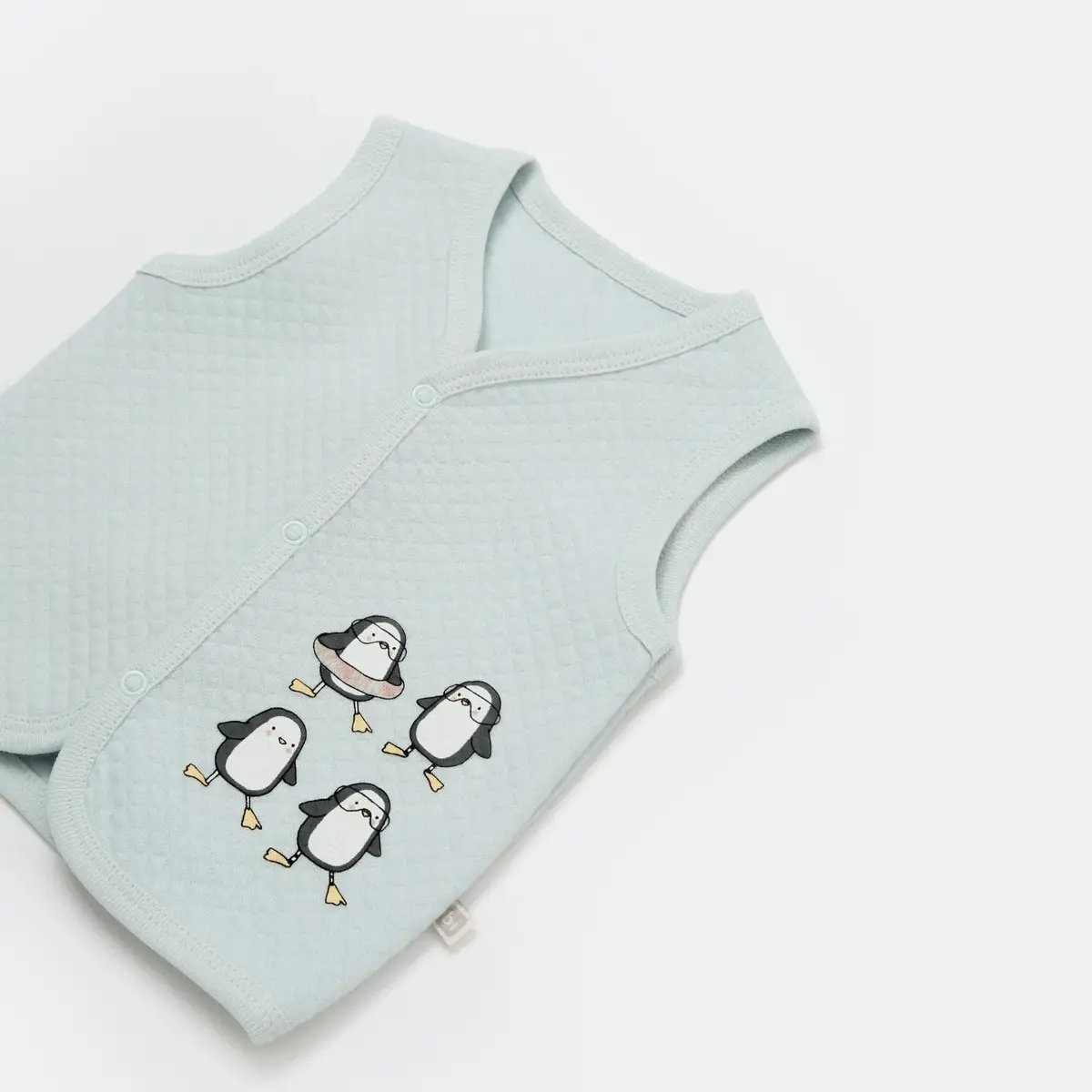 Bibaby Yelek Kapitone Penguins Having Fun Mint