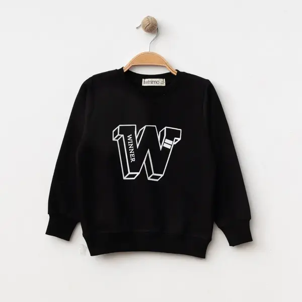 Winimo Sweatshirt W Baskılı Siyah