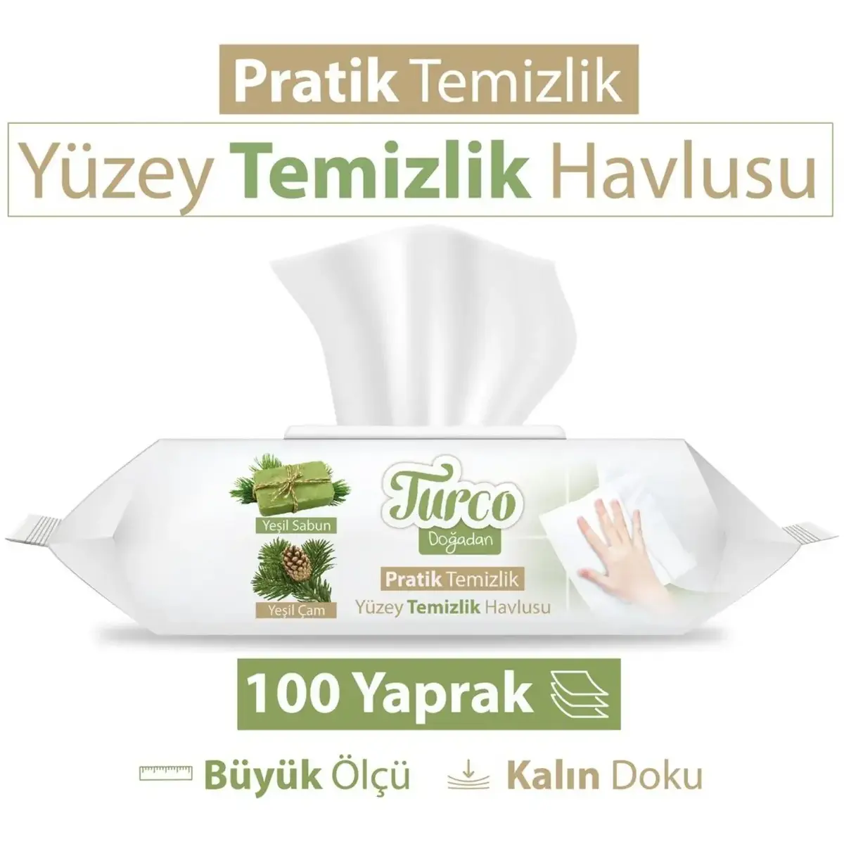 Baby Turco Doğadan Yüzey Temizlik Havlusu 100lü