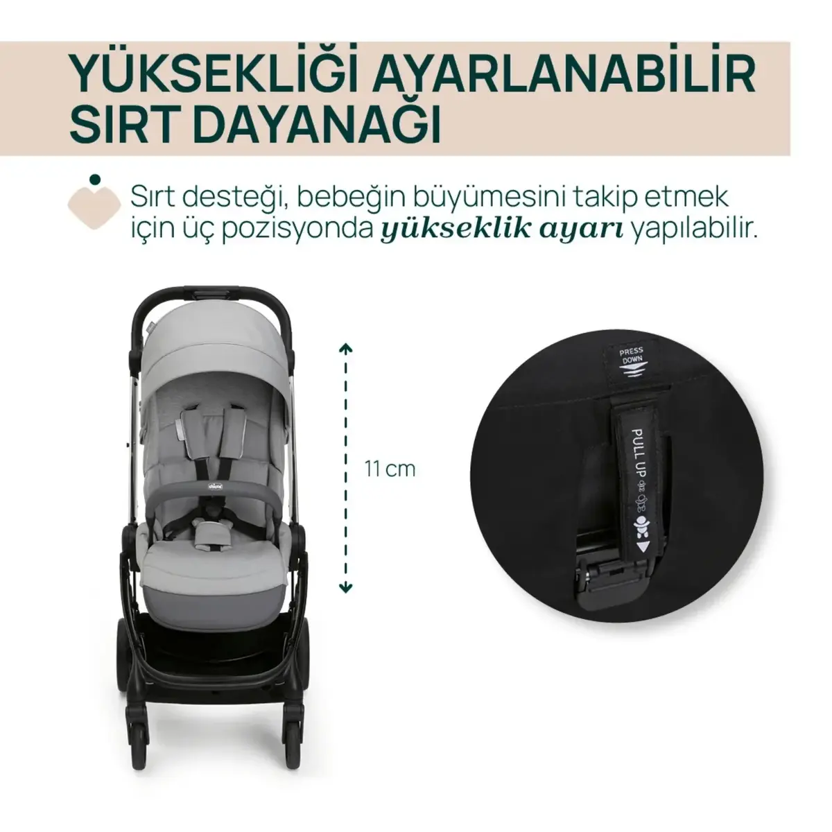 Chicco One4Ever Lounge Bebek Arabası Sparkle Grey