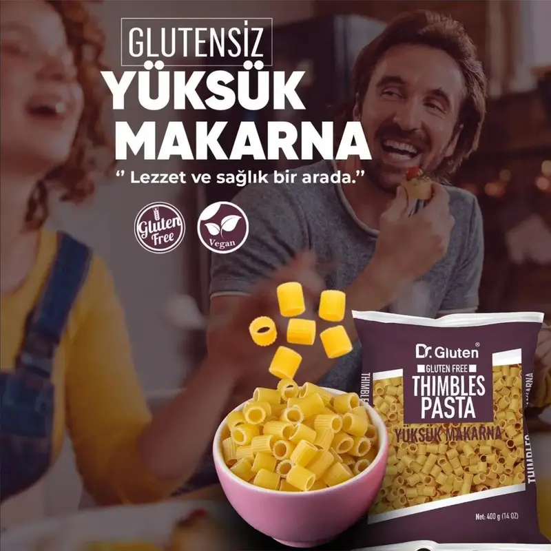 Dr.Gluten Glutensiz Yüksük Makarna 400 Gr