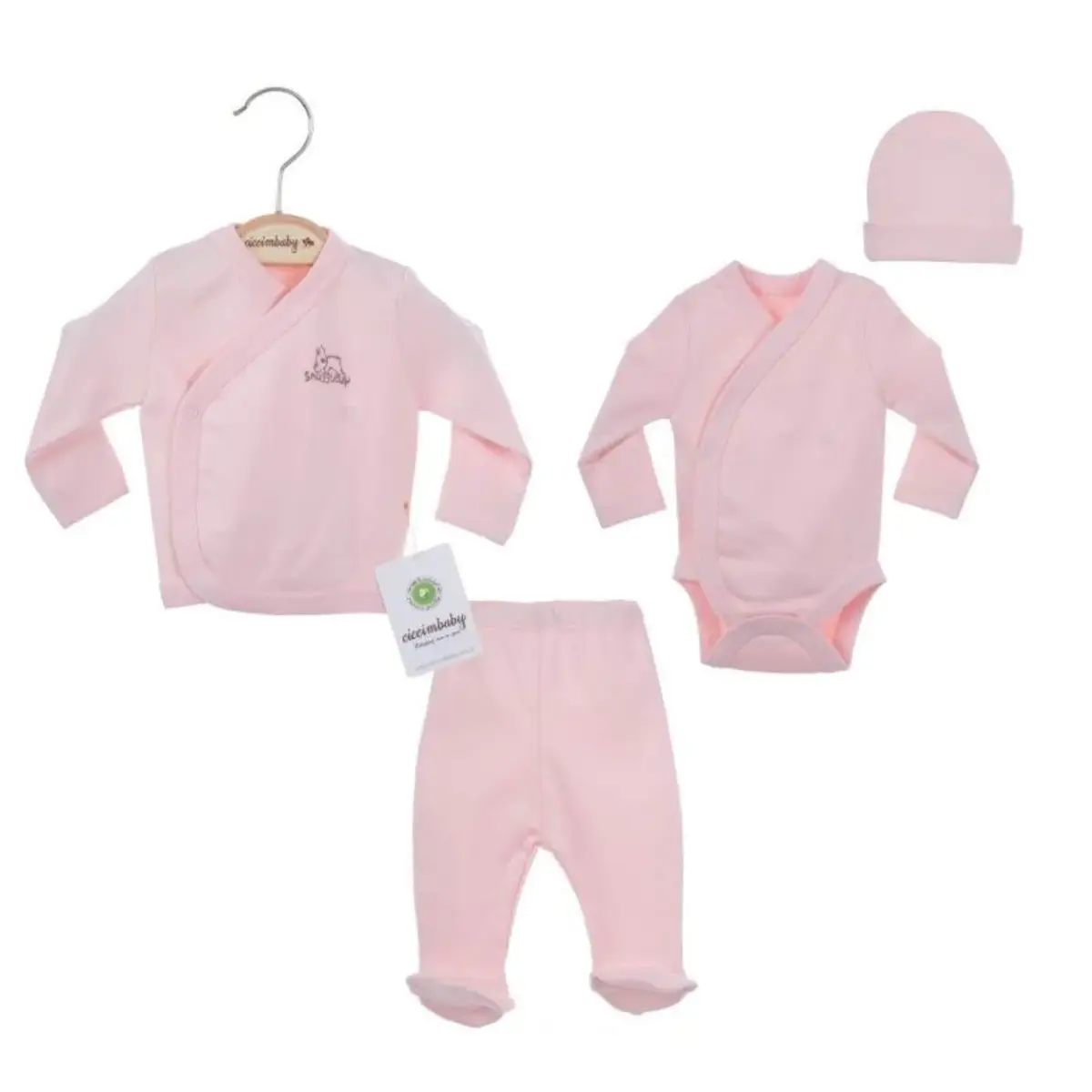 Ciccim Baby 4lü Takım Cuala Prematüre Pembe Ciccim Baby 4lü Takım Cuala Prematüre Pembe