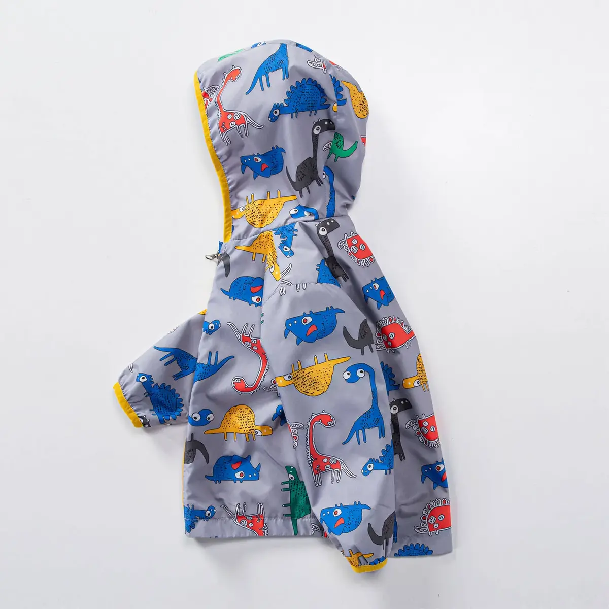 Midimod Yağmurluk Dinazor Baskılı Gri