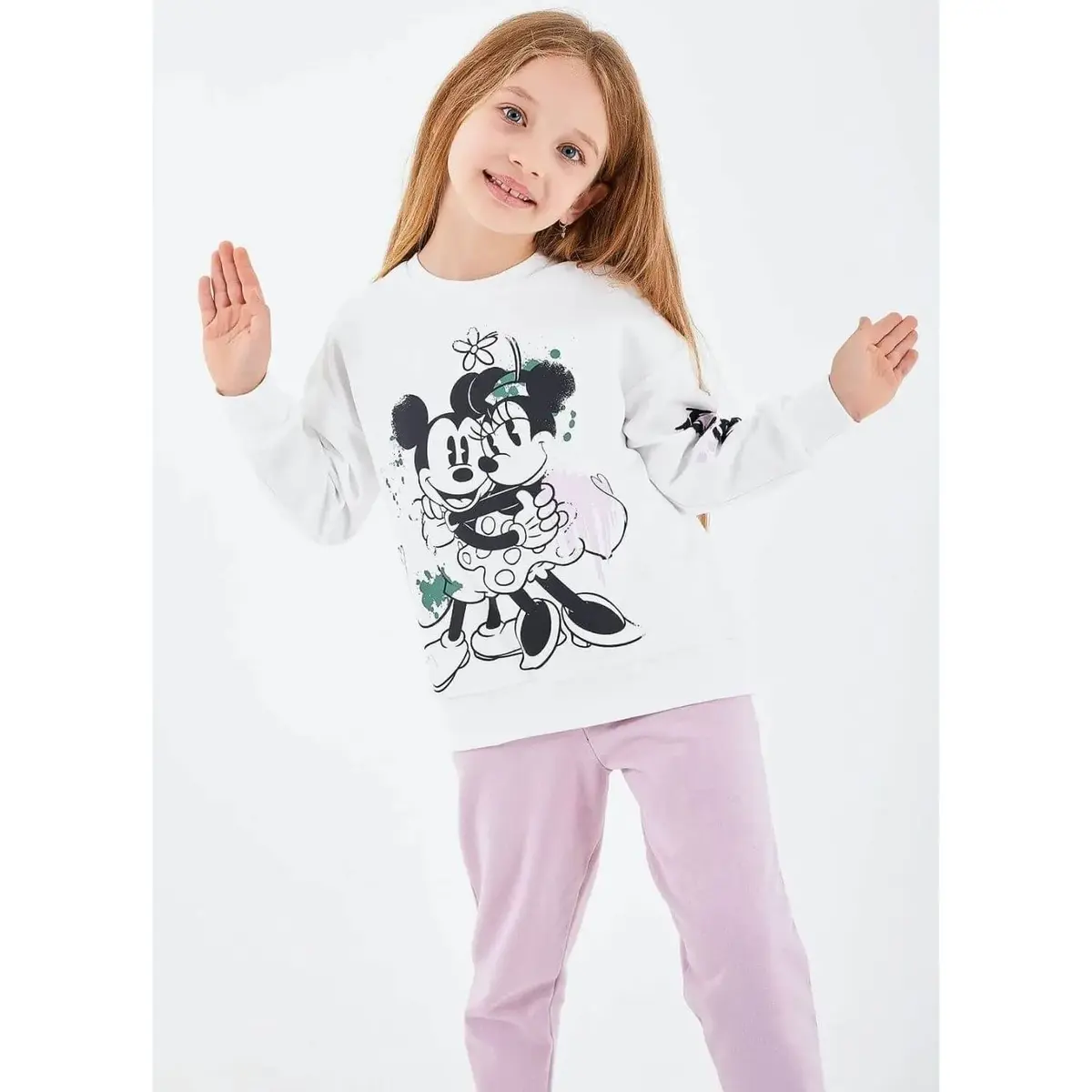 Minnie Mouse Eşofman Takımı Krem