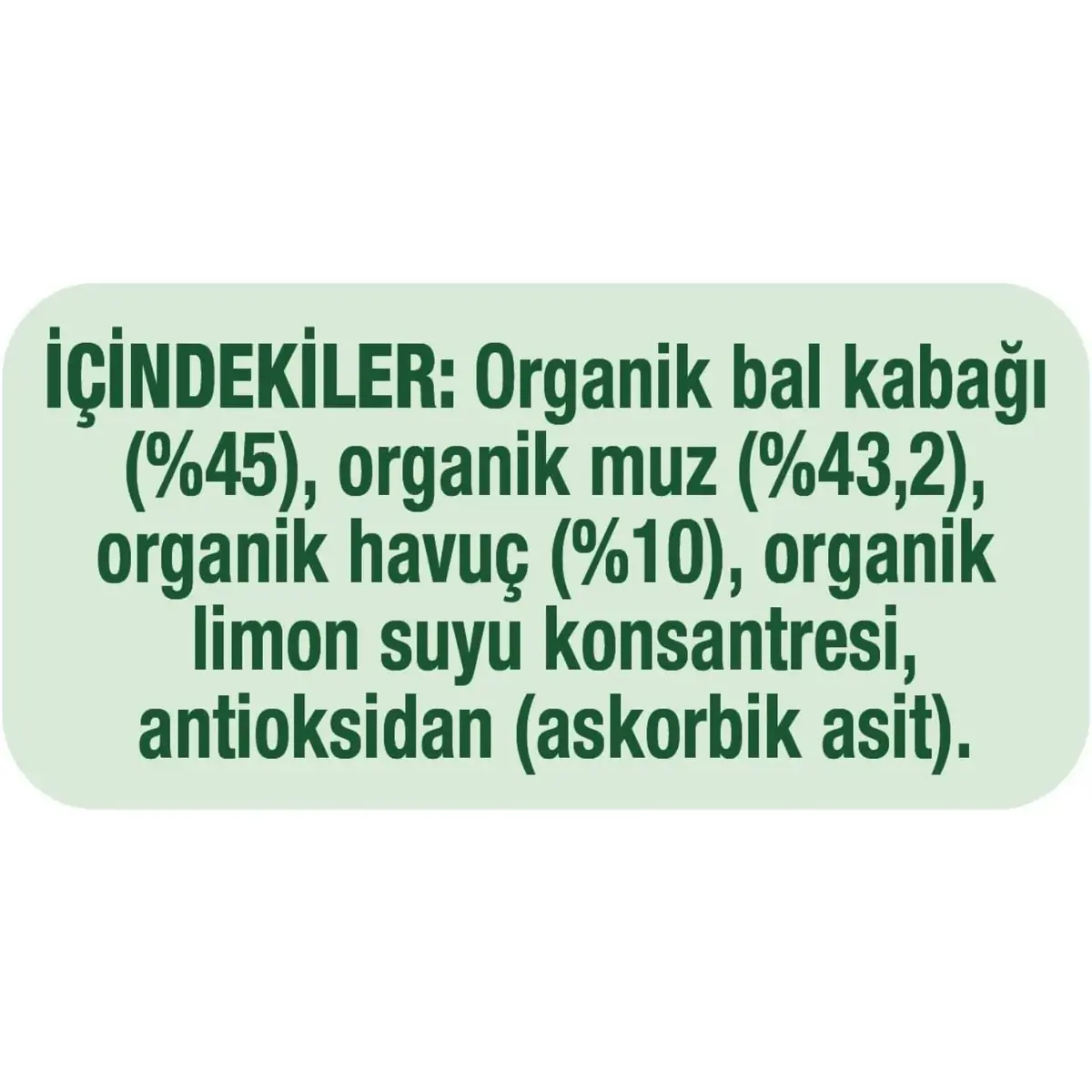 Gerber Organik Balkabaklı Muzlu Havuçlu Meyve Püresi 90 gr*2