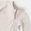 Bibaby Organik Tulum Fermuarlı Nature In Waffle Kahve Melanj
