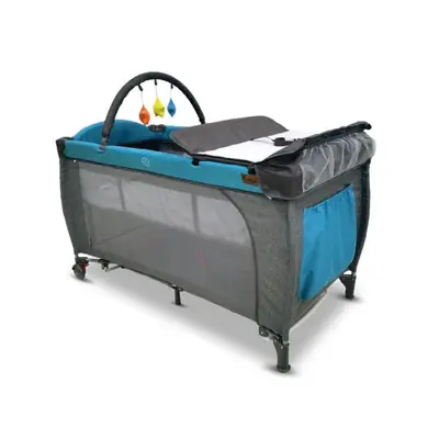 Babyhope 1040 Nova Oyun Parkı 60x120 cm Turkuaz Gri