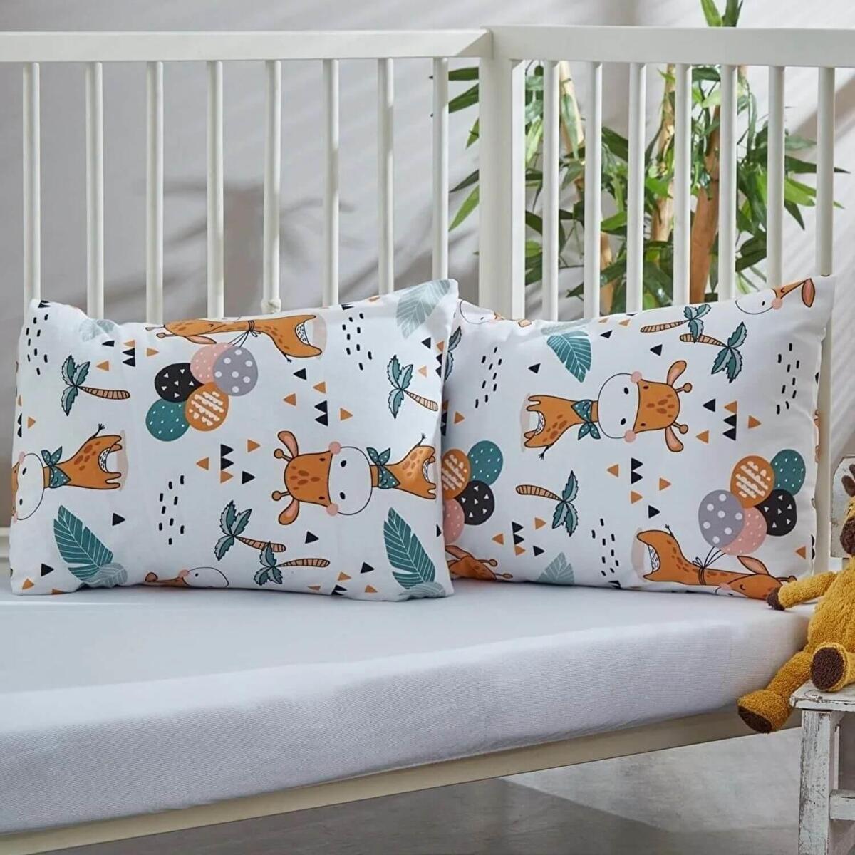 Penye Bebek Çarşaf Ve Yastık Kılıfı Savana 60*120