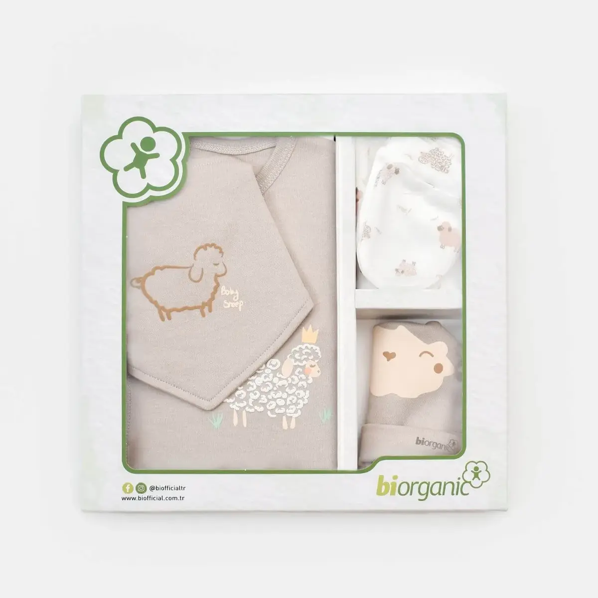 Bibaby Organik Hastane Çıkışı 5li Curly Sheep Bej