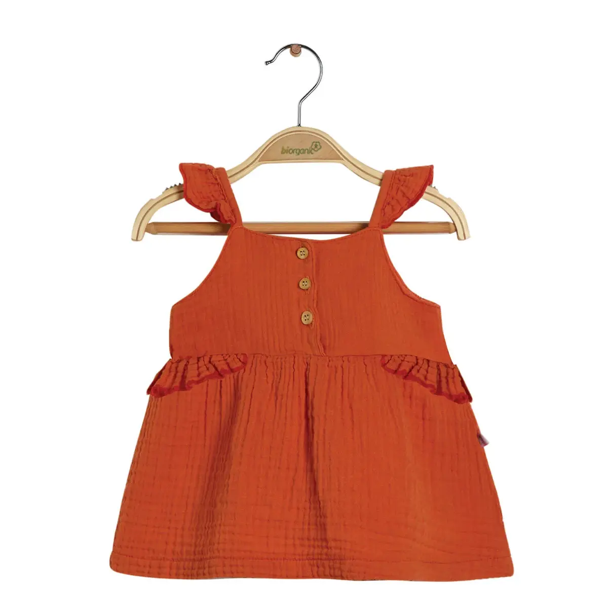 Bibaby Organik Elbise Summer Cherry Kiremit Bibaby Organik Elbise Summer Cherry Kiremit