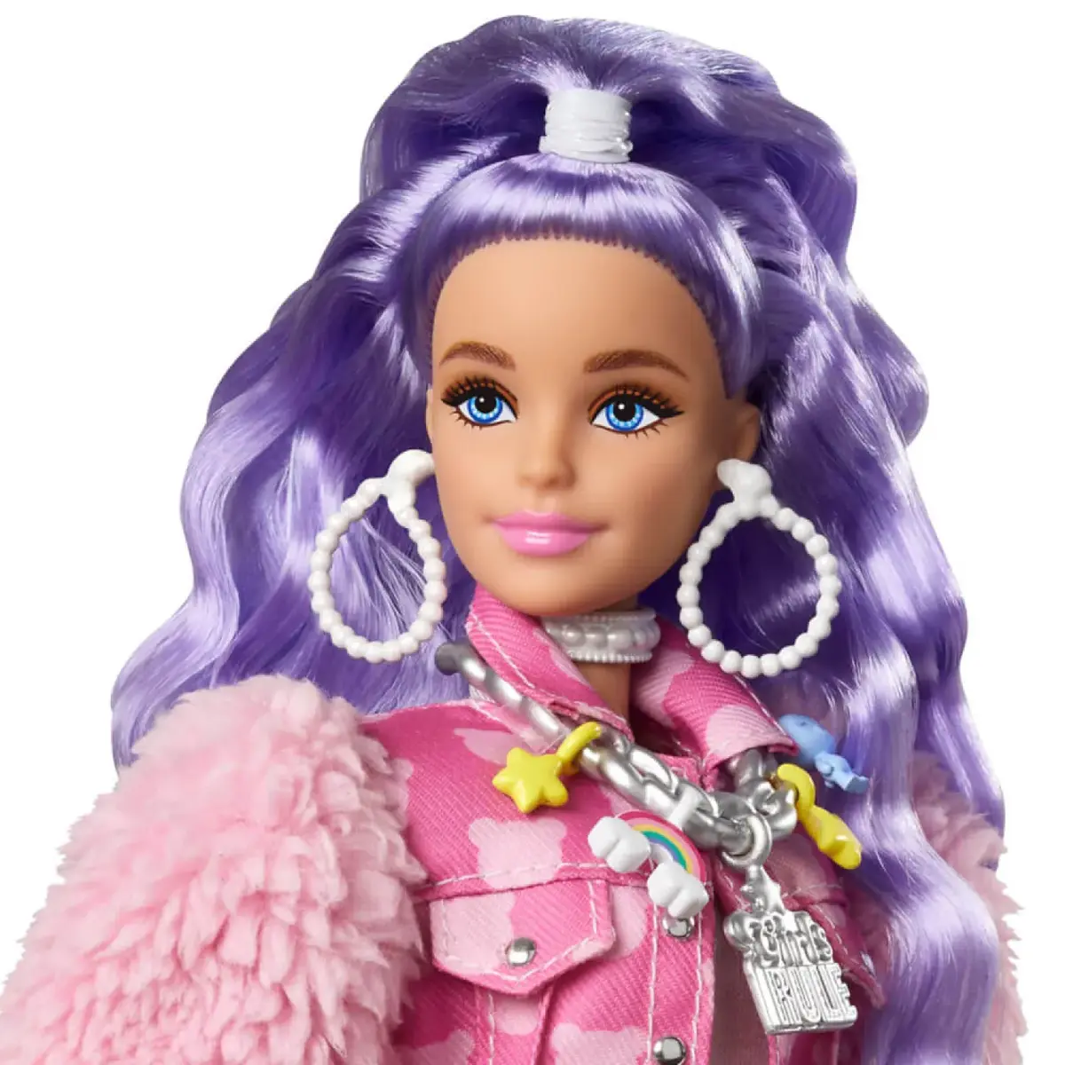 Barbie Extra Mor Saçlı Bebek