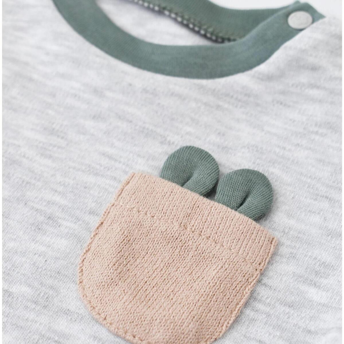 Bibaby Organik Sweatshirt Hug Me Bear Kar Melanj