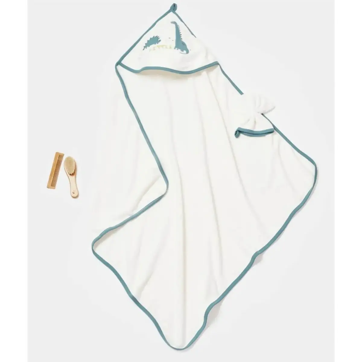 Bibaby Havlu Biorganik My Little Dinosaur Gri Petrol