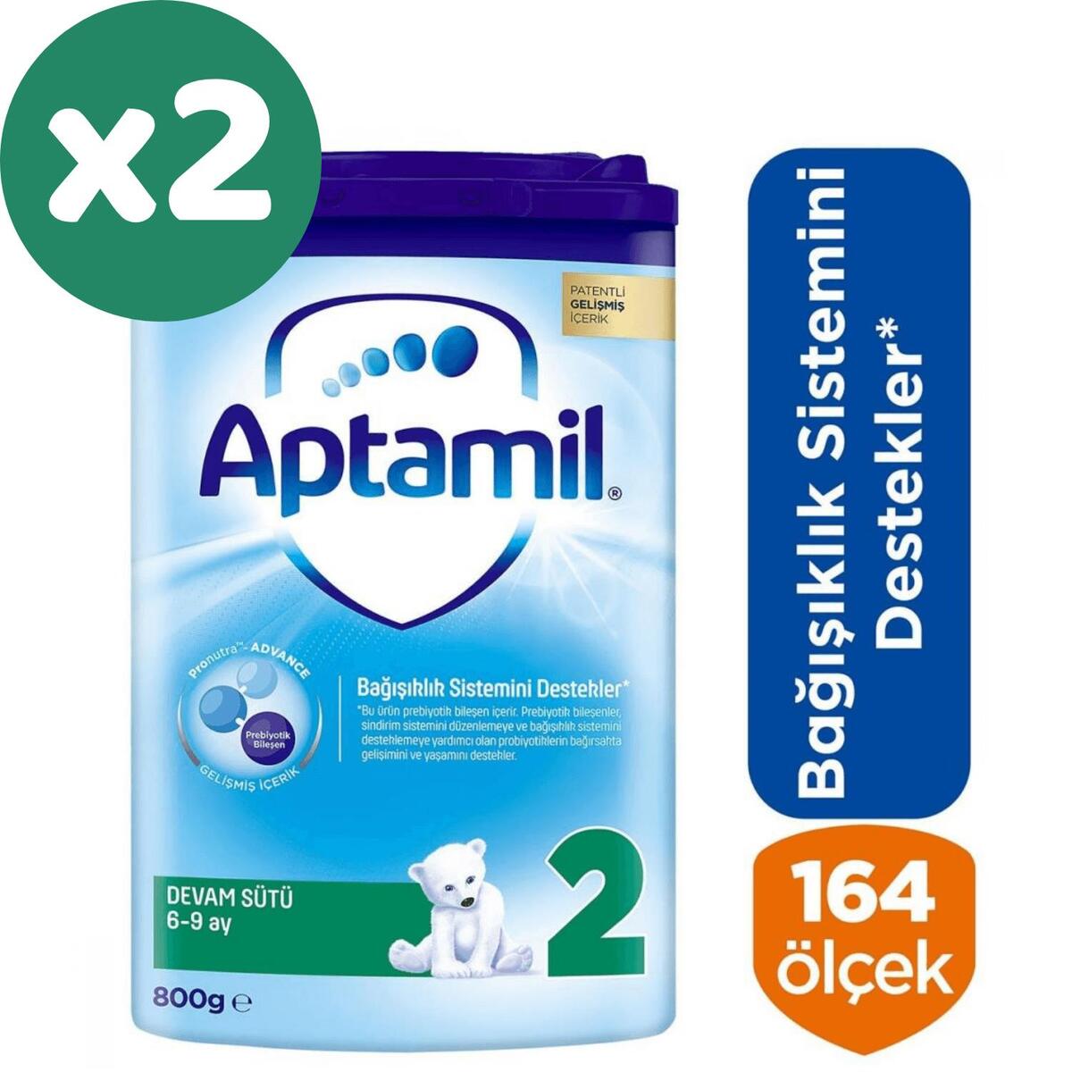Aptamil 2 Devam Sütü 800 gr x2