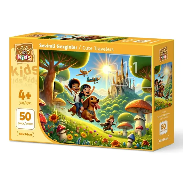 Art Çocuk Sevimli Gezginler 50 Parça Puzzle