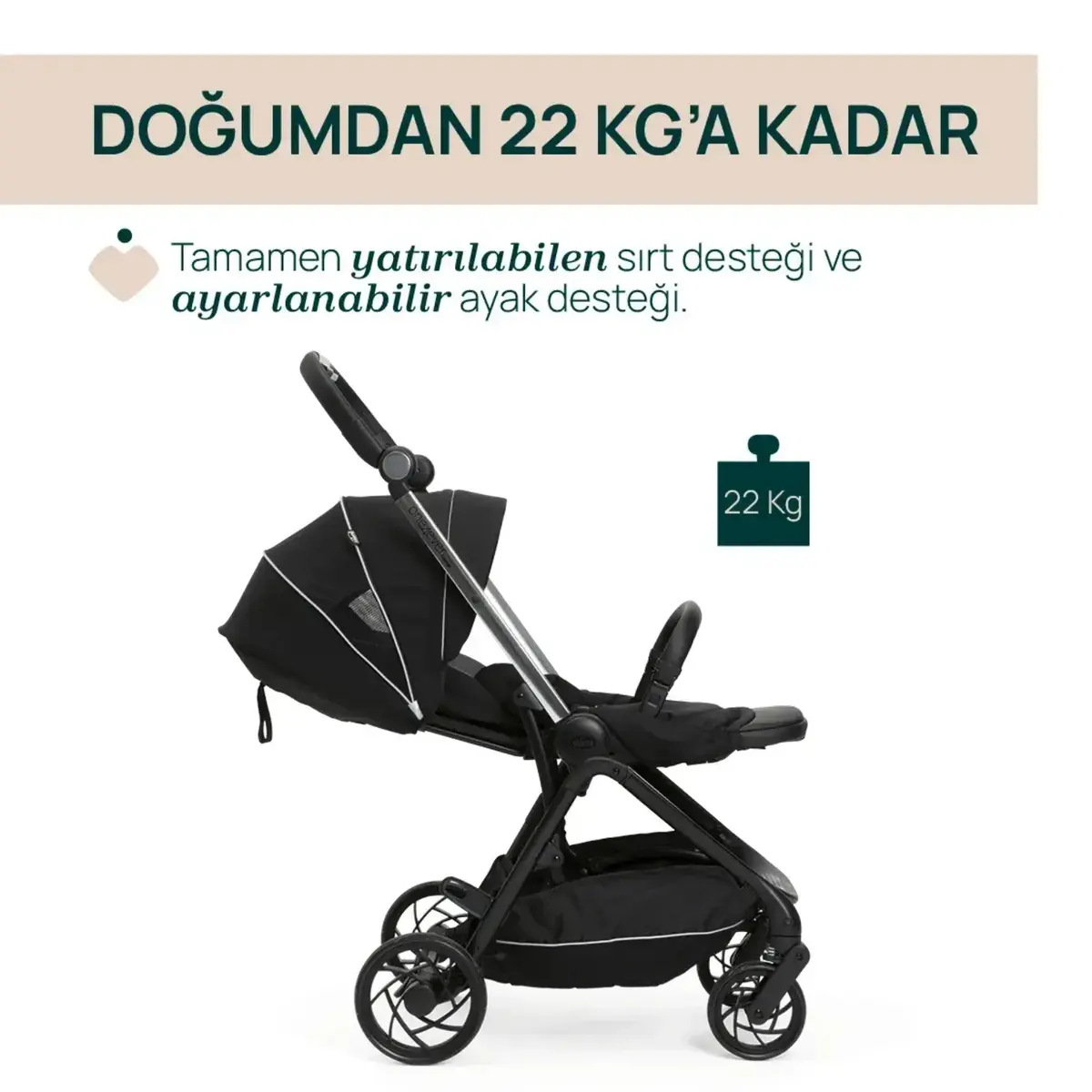 Chicco One4Ever Lounge Travel Sistem Bebek Arabası Black Beauty