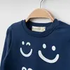 Bebolly Sweatshirt Makes Me Smile Baskılı  Lacivert