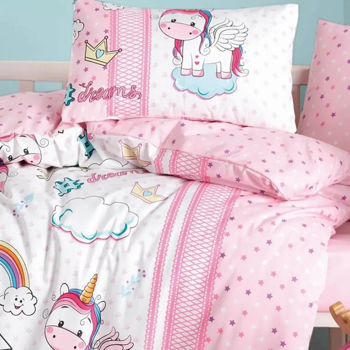 Cottonbox Bebek Nevresim Takımı Unicorn Pembe