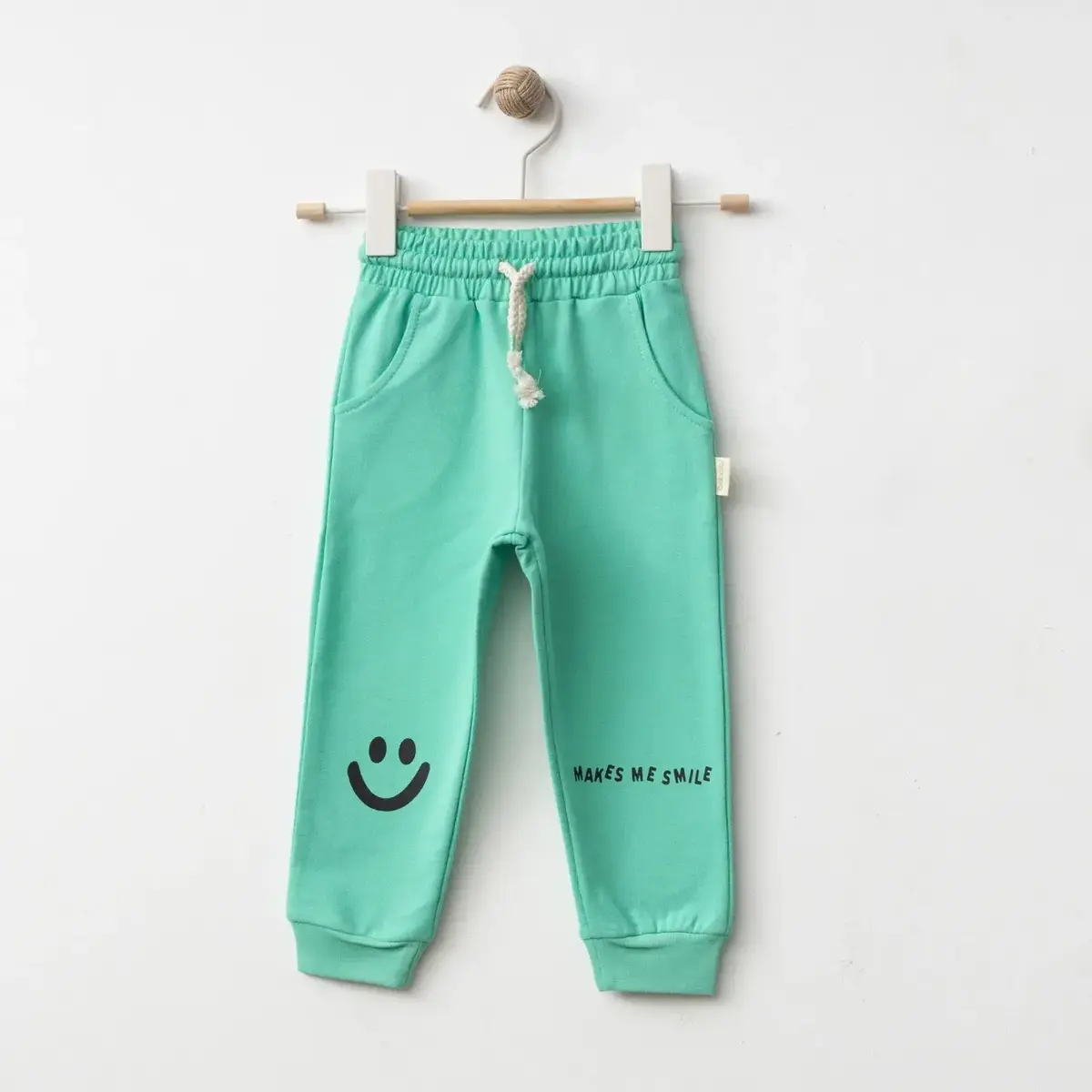 Bebolly Eşofman Altı Makes Me Smile Baskılı Mint