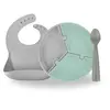 Oioi Yemek Seti Tabak Kaşık Önlük Powder Grey