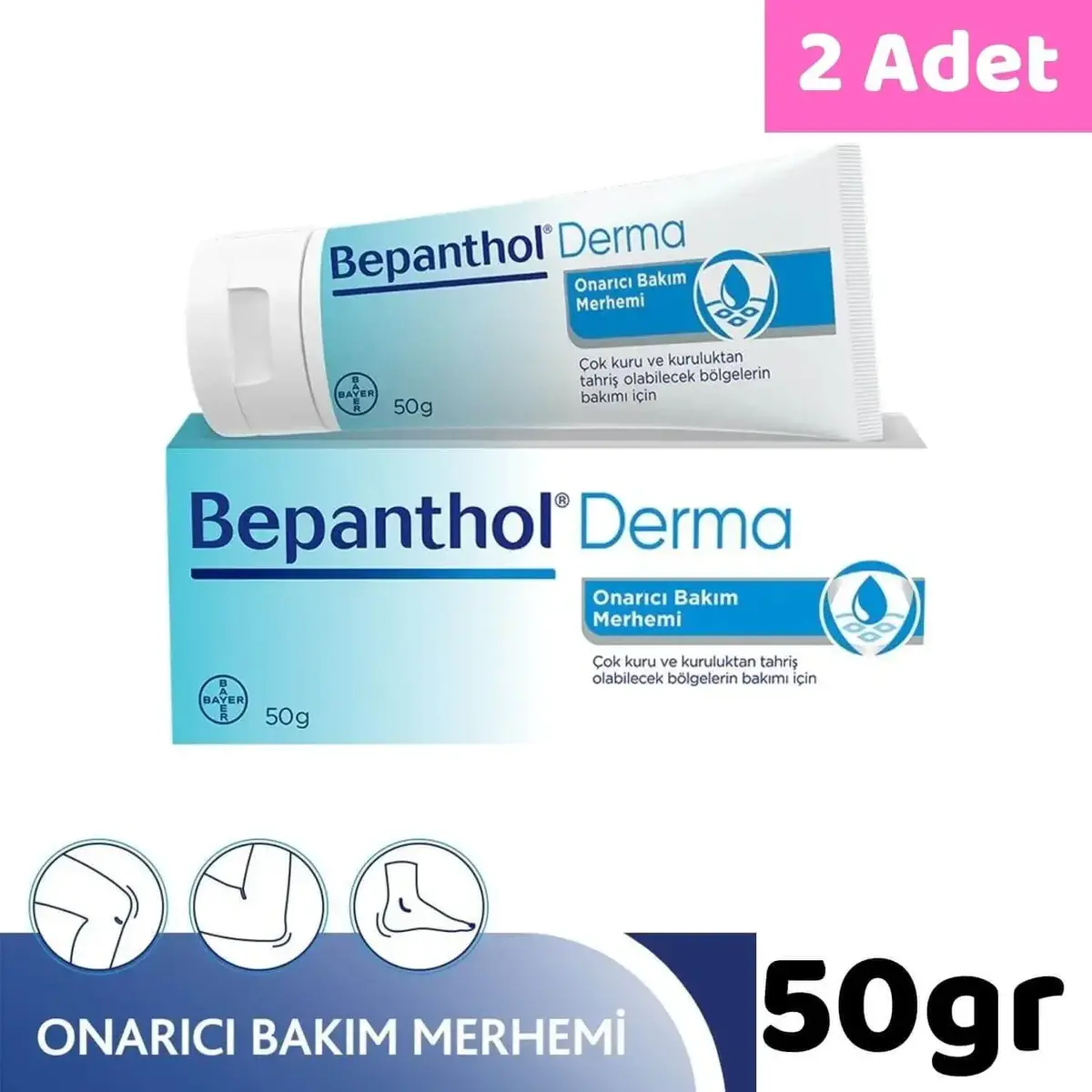 Bepanthol Cilt Bakım Kremi 30 gr ve Onarıcı Bakım Merhemi 50 gr