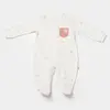 Bibaby Organik Salopet Waffle Deer And Bird Ekru - Rose