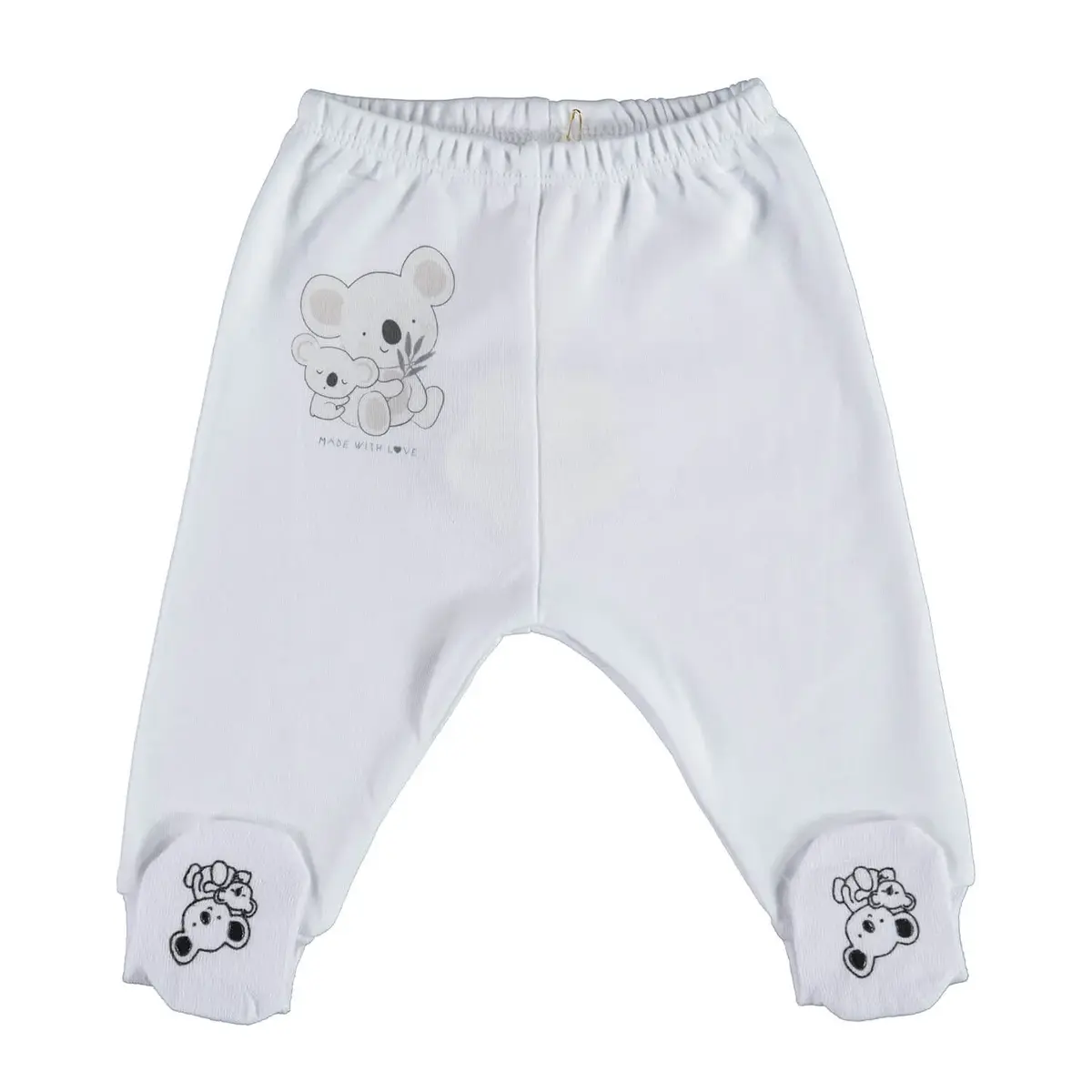 Bibaby Organik Çoraptolon Natural Mom Beyaz