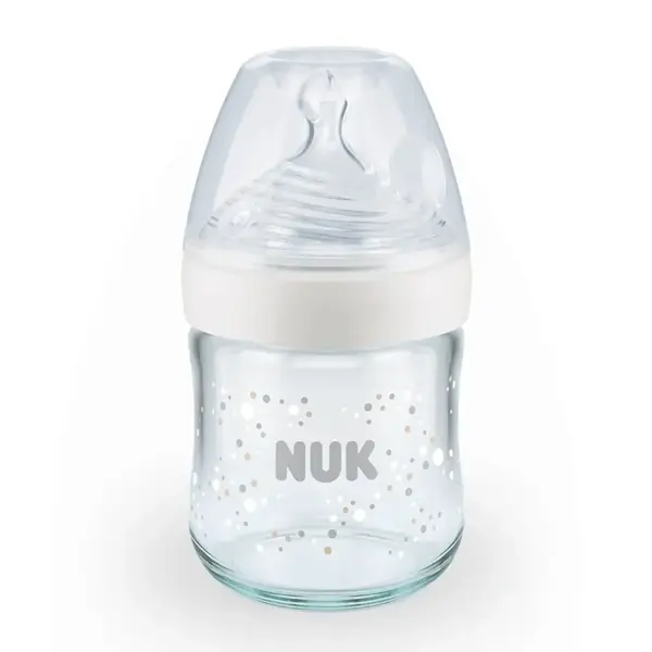 Nuk Nature Sense Isı Göstergeli Cam Biberon 120 ml Beyaz