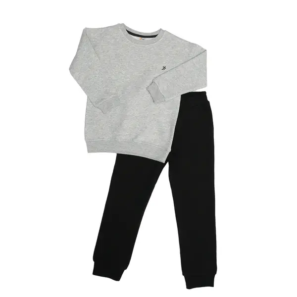 Hvc Eşofman Takımı Düz Siyah - Gri