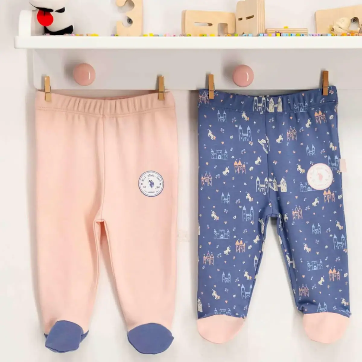 U.S Polo Pantolon Patikli 2li Somon - Mavi