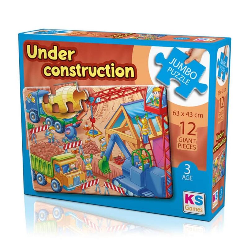 KS Games Under Construction Jumbo Puzzle 12 Parça