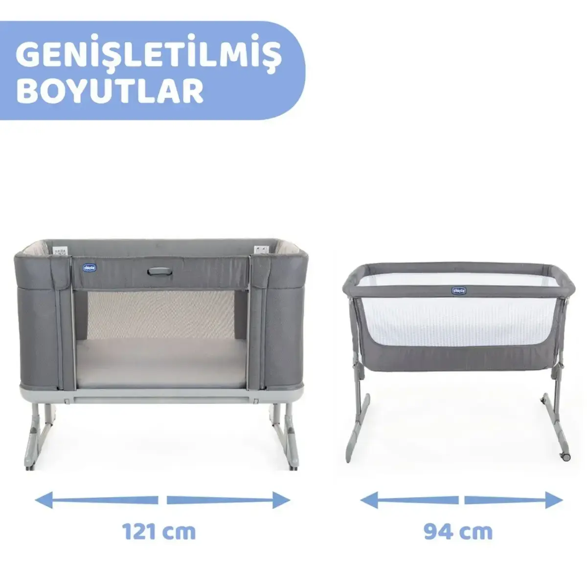 Chicco Next2Me Forever Anne Yanı Beşik Slate Grey