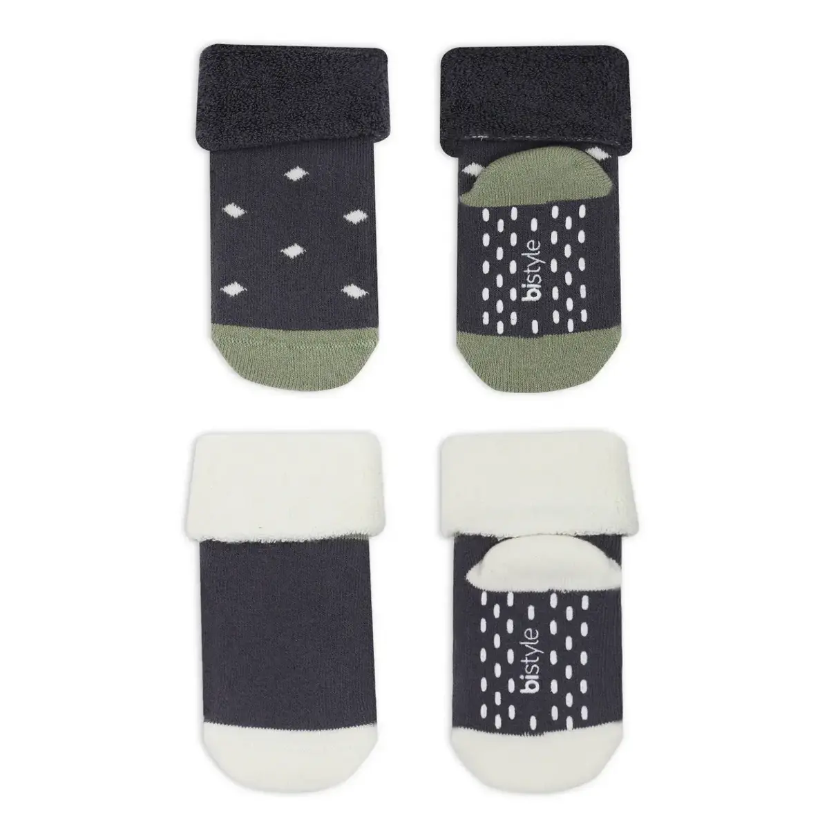 Bistyle Çorap Soket Havlu 2li Kaymaz Point Boy Antrasit