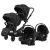 Prego 2223 Ibiza Plus Travel Sistem İkiz Bebek Arabası Siyah