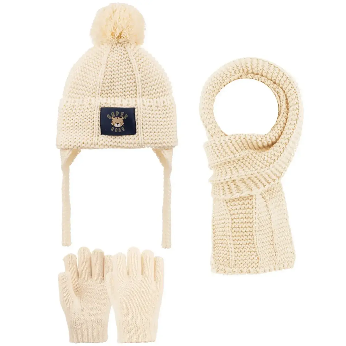Kitti Eldiven Atkı Bere Takım 1-4 Yaş Ekru Asortili