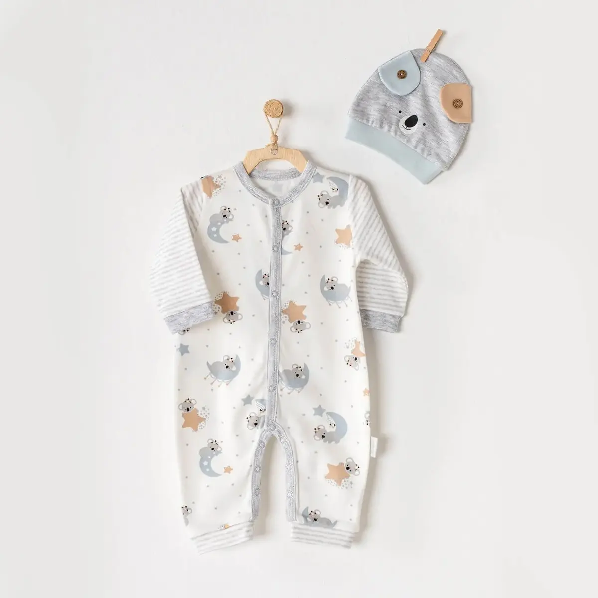 Andy Wawa Tulum Şapka Takım Koala Ekru