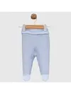 Angeltouch Pantolon Patikli Raporlu Mavi-Gri-Indigo 0-3 Ay