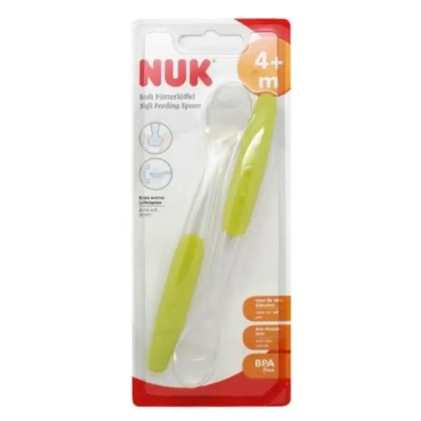 Nuk Silikon Uçlu Kaşık Set 2li Yeşil