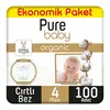 Pure Baby Organik Bebek Bezi 4 Beden Maxi 100lü