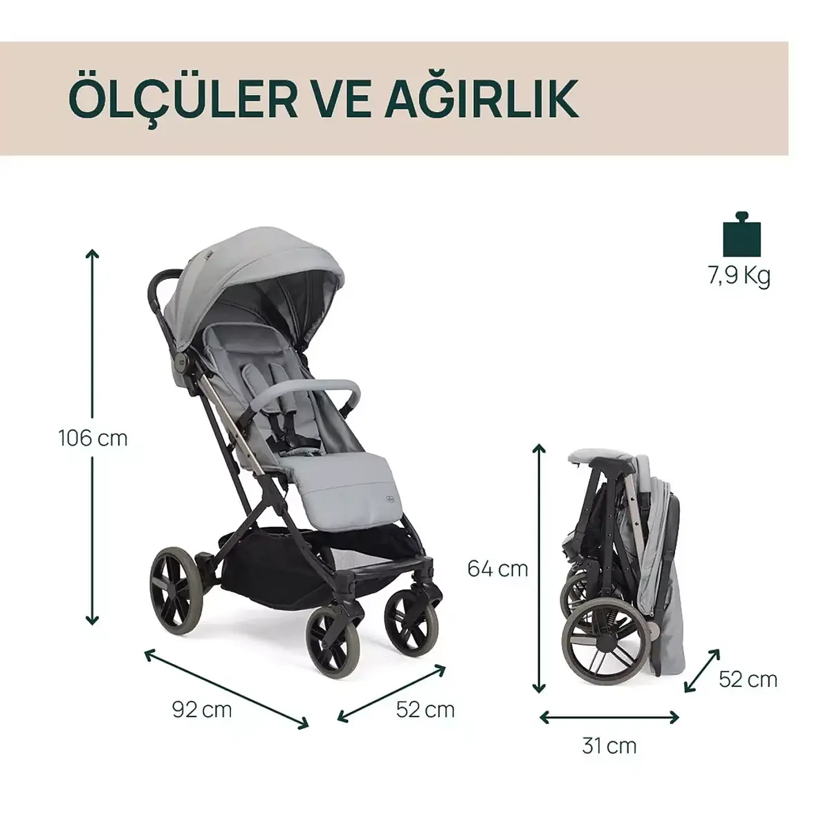 Chicco Dolomiti Bebek Arabası Pebble