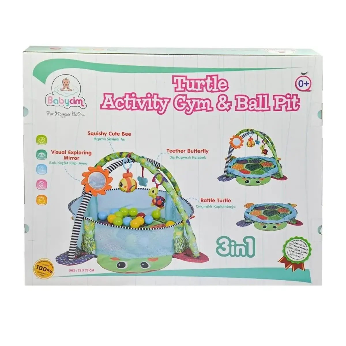 Babycim Kaplumbağa Aktiviteli Top Havuzu