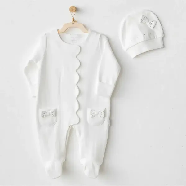 Andy Wawa Tulum Şapka Takım Chic Girl Ekru