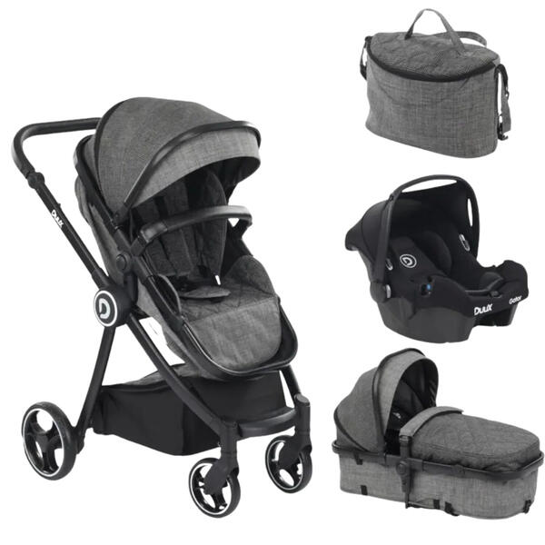 Duux Gator Travel Sistem Bebek Arabası Black