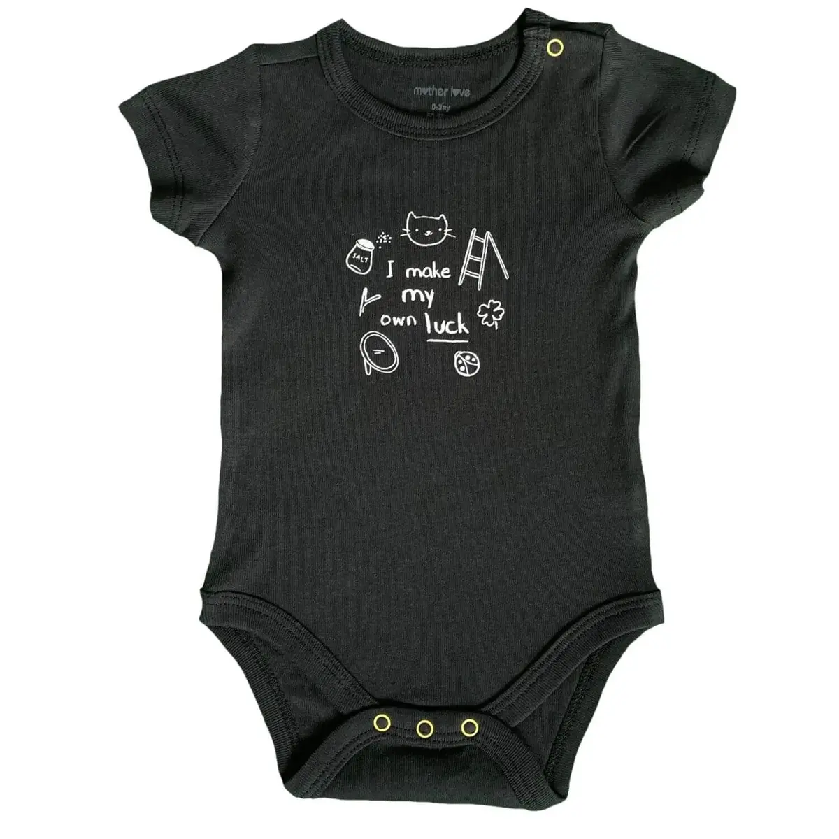 Mother Love Body Kısa Kol Uğur Siyah