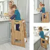 Ahşap Montessori Öğrenme Kulesi 2-6 Yaş Naturel