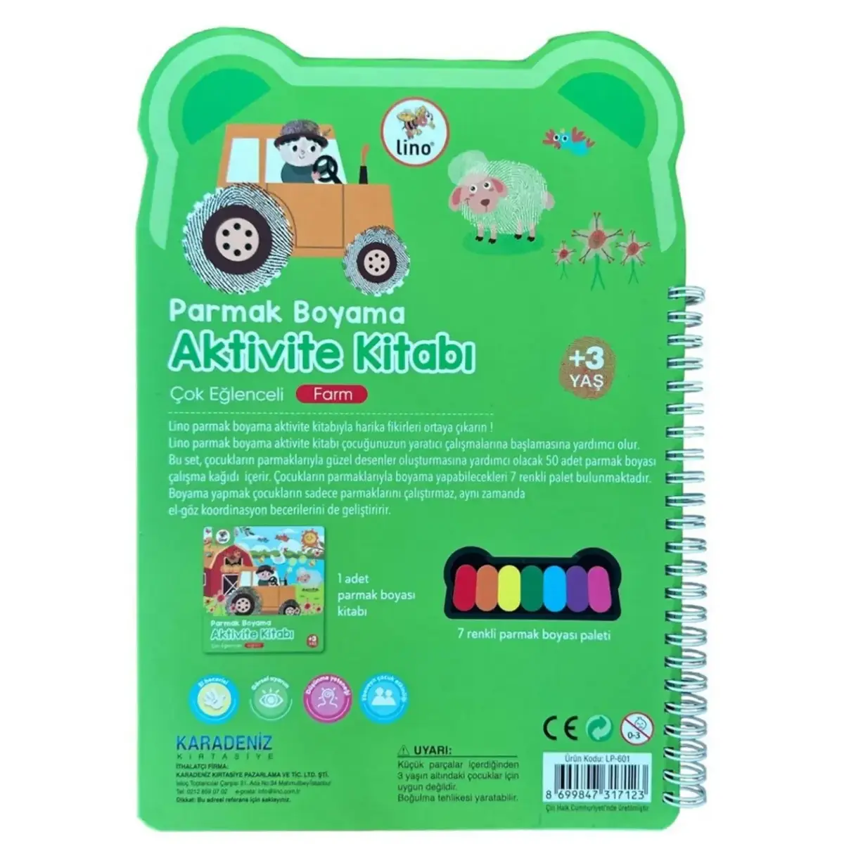 Lino Parmak Boyama Aktivite Kitabı Farm