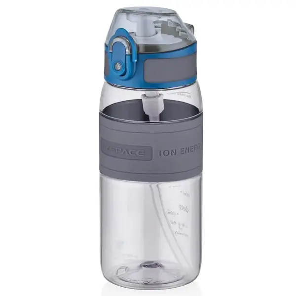 Uzspace Tritan Pipetli Suluk 440 ml Gri