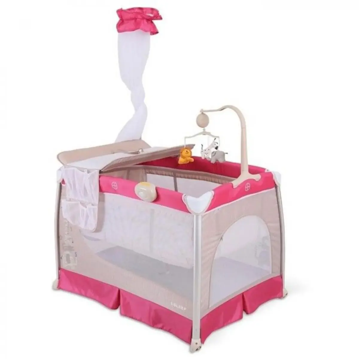 Babyhope I Sleep Oyun Parkı 70x110 cm Haki-Pembe