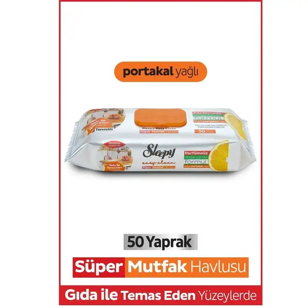 Sleepy Mutfak Havlusu Portakal 50li