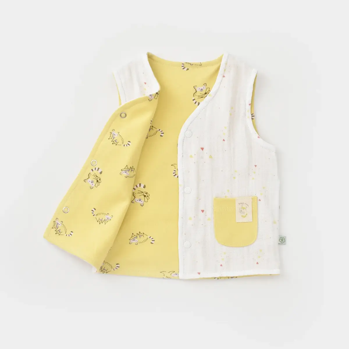 Bibaby Organik Yelek Baby Racoon Lemon Gross Vanilla Ice